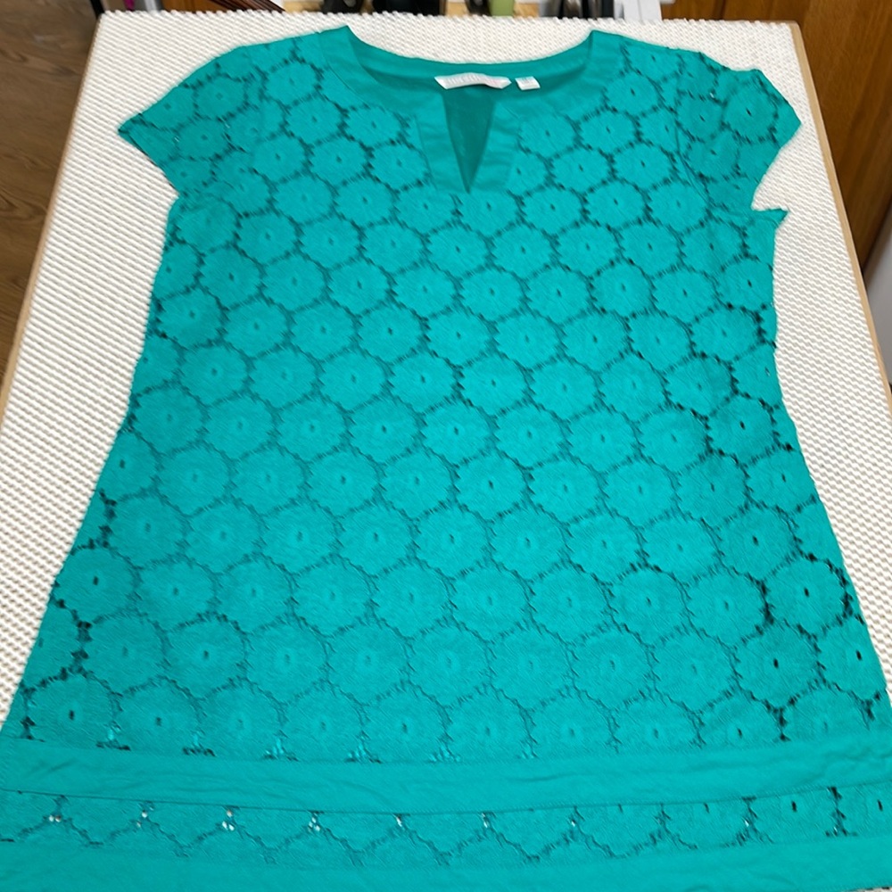 Isaac Mizrahi Live! Teal Top - Sz M